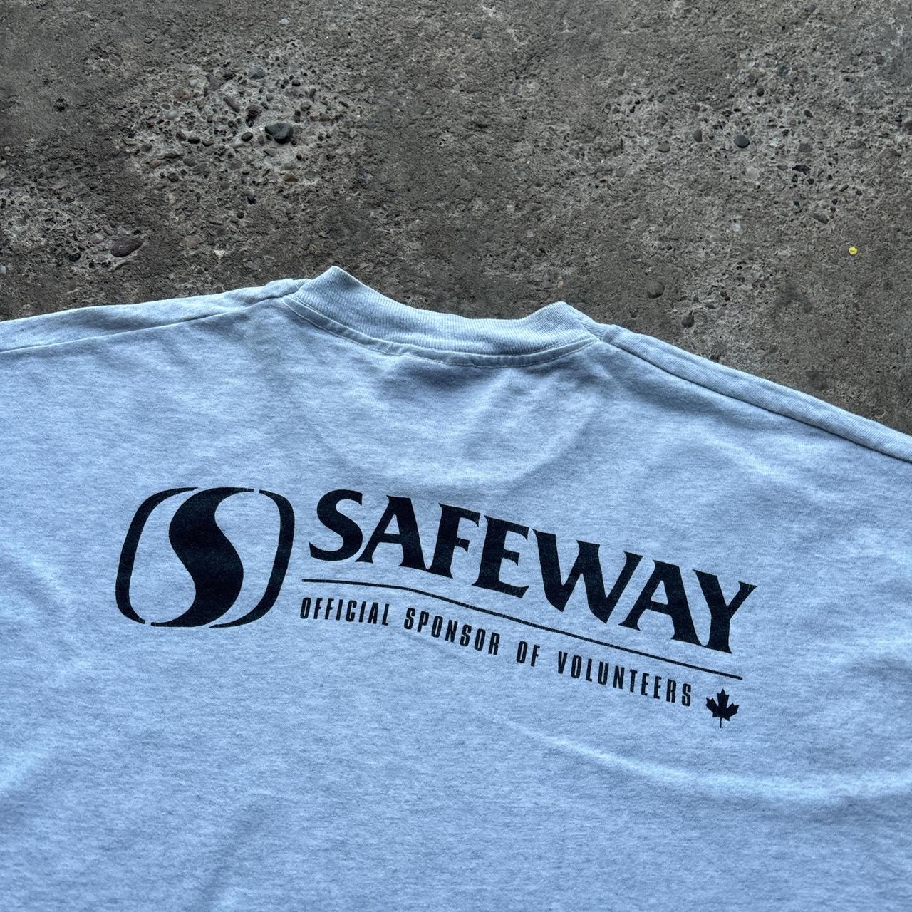 90s grey graphic t-shirt with Alberta Games print - XL