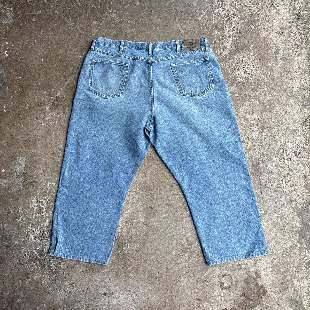 Blue Relaxed Fit Wrangler Denim Jeans - W42