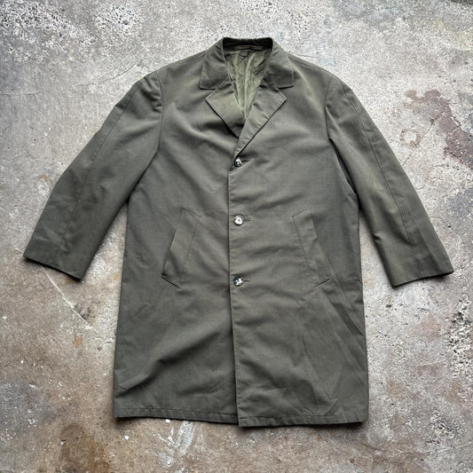 Vintage Military Style Khaki Green Trench Coat