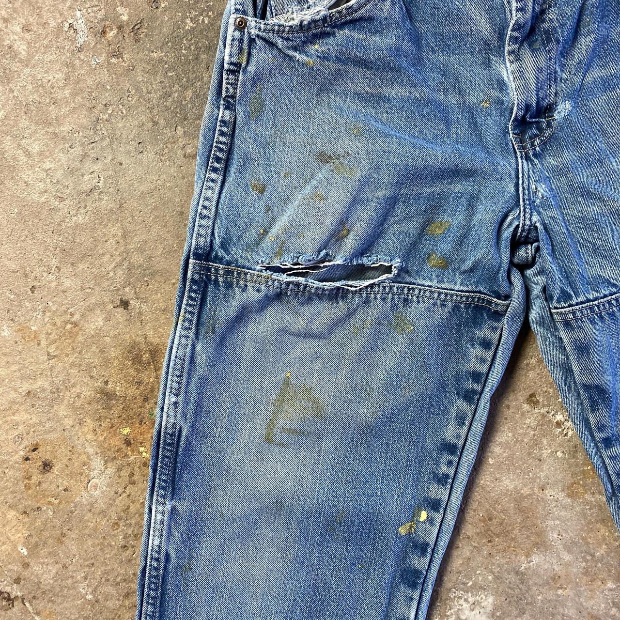 Blue Dickies Distressed Double Knee Jeans - W34