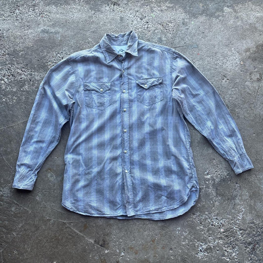 Grey and white Wrangler western shirt