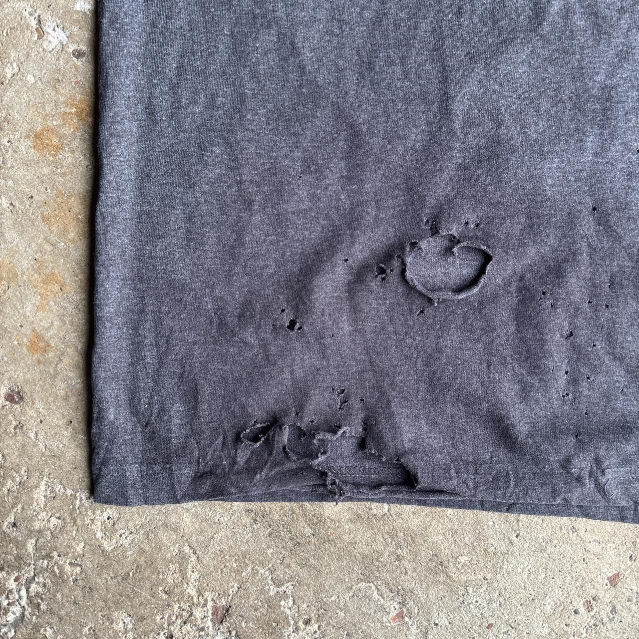Dark Grey Distressed Carhartt Long-Sleeve T-Shirt