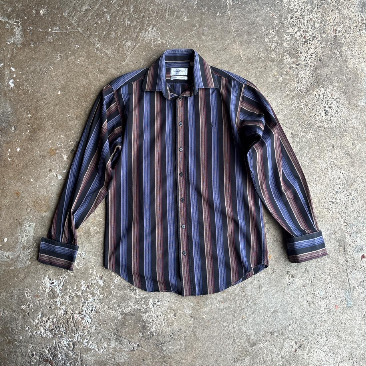 Sick 90’s Style YSL Striped Long Sleeve Shirt