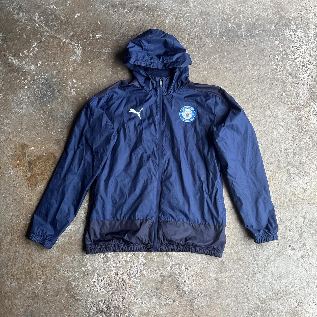 Navy Puma Hooded Stockport County Football Jacket - L