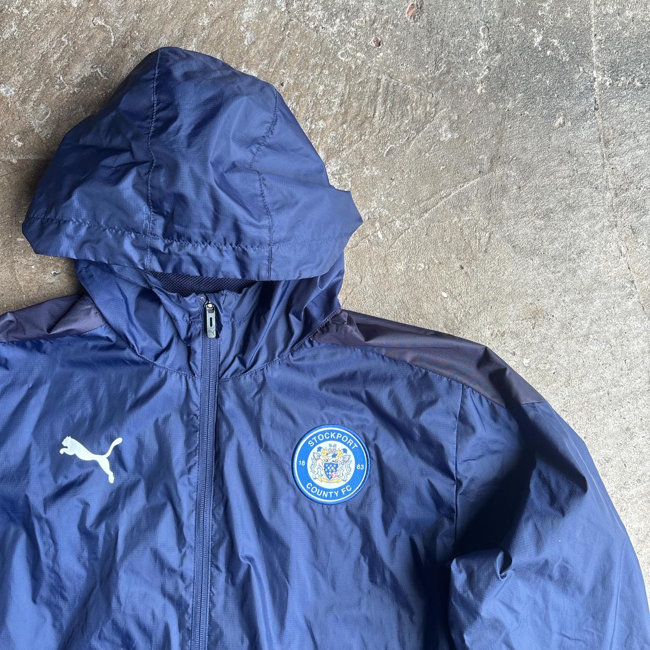 Navy Puma Hooded Stockport County Football Jacket - L