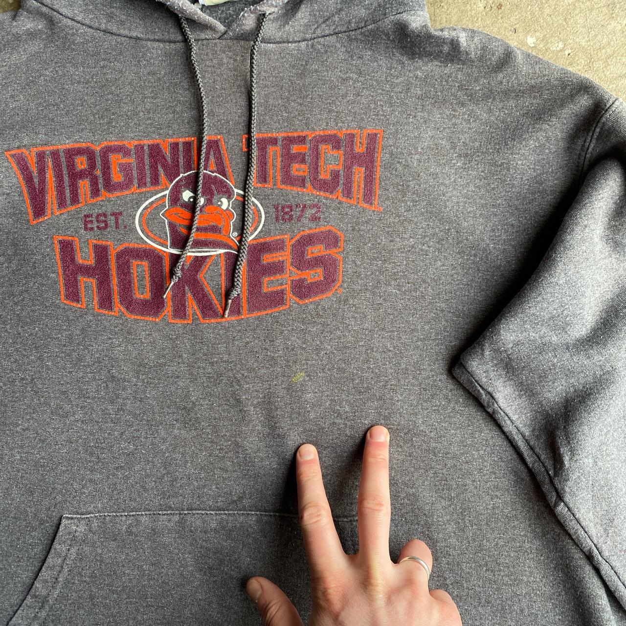 Grey Graphic Champion Hoodie - M