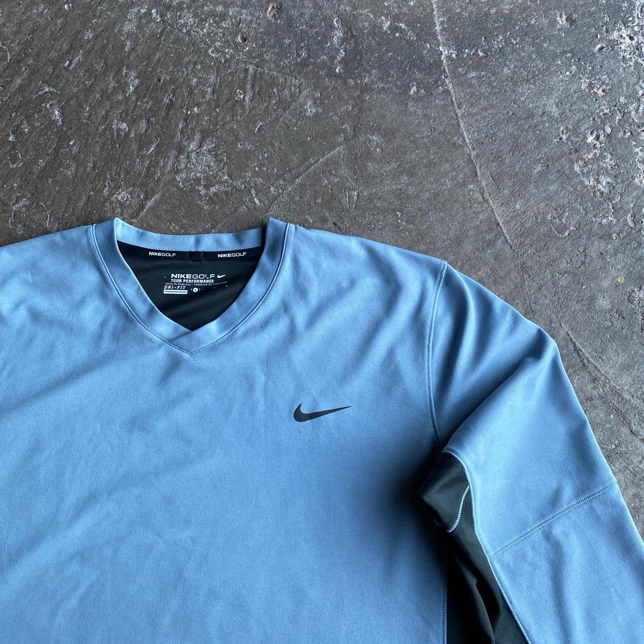Light Blue & Grey Nike Golf Jumper - L