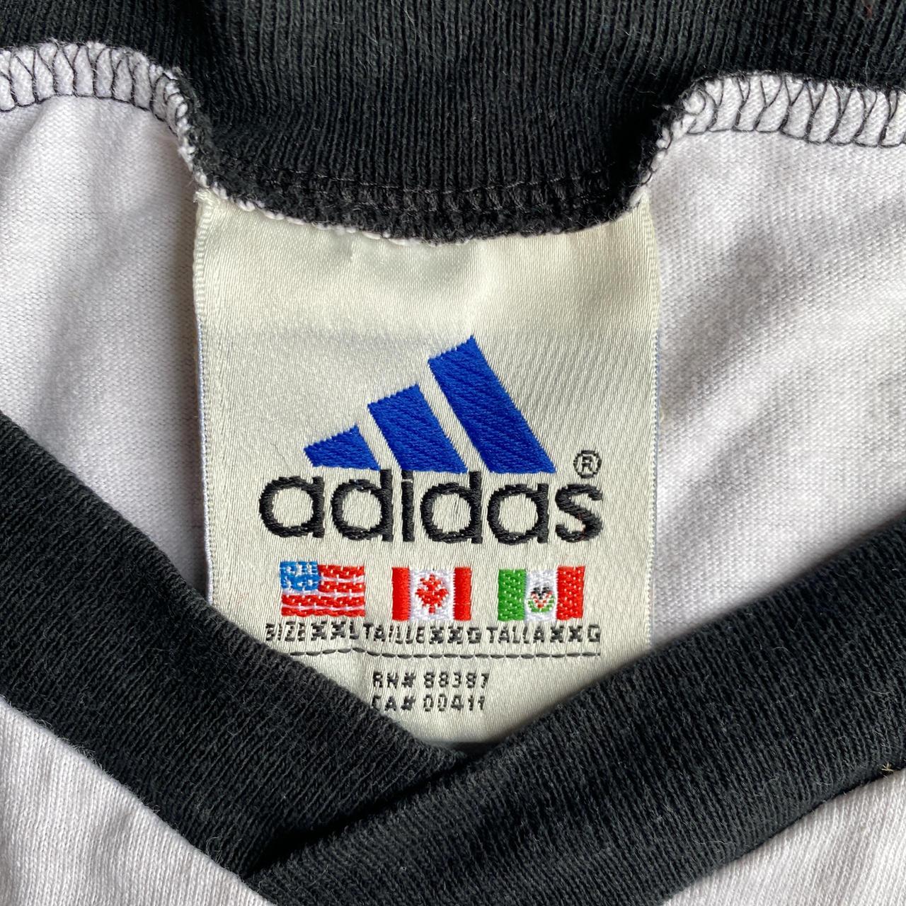 Vintage White & Black Kansas City Wizards Adidas MLS T-Shirt - 2XL