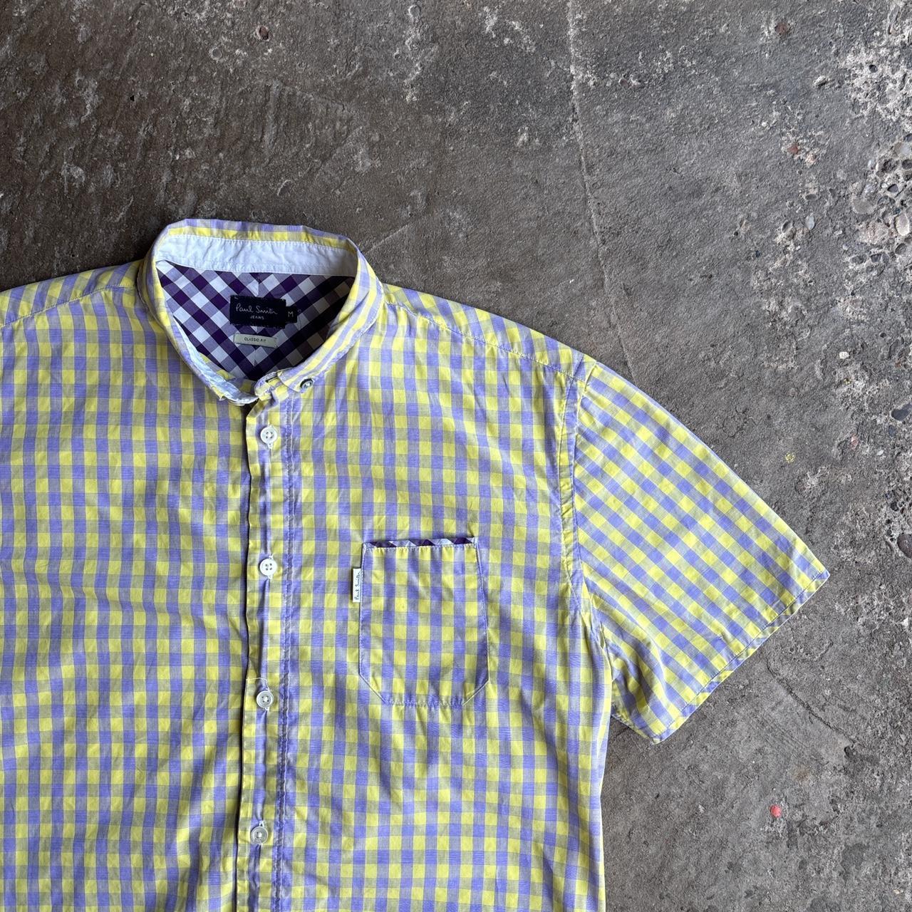 Yellow & Lilac Paul Smith Short Sleeve Shirt