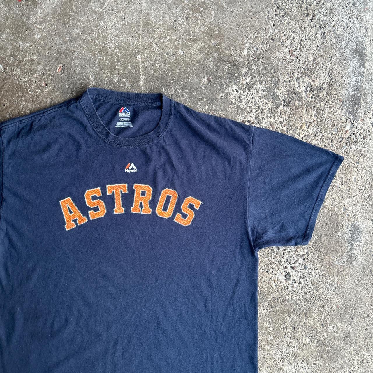 Navy Majestic Houston Astros Graphic T-Shirt - XL