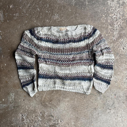 Stripe Patterned Lauren Hansen Hand Knitted Jumper - M
