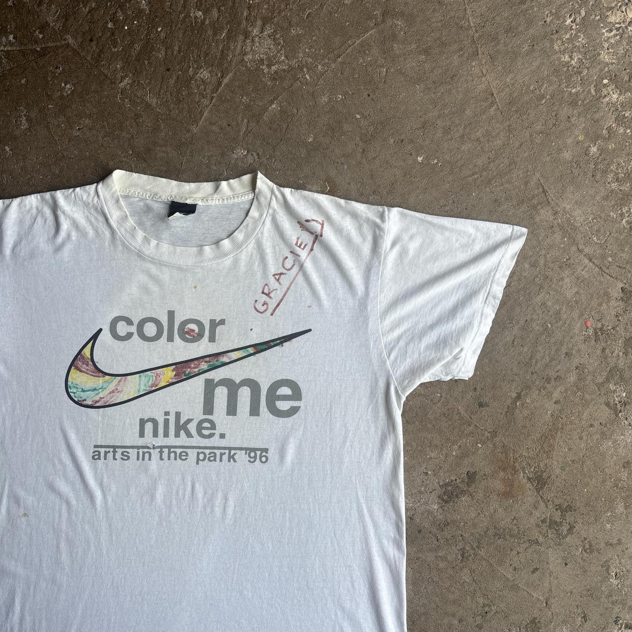 Vintage ‘96 White Nike Single Stitch Pen Design T-Shirt - XL