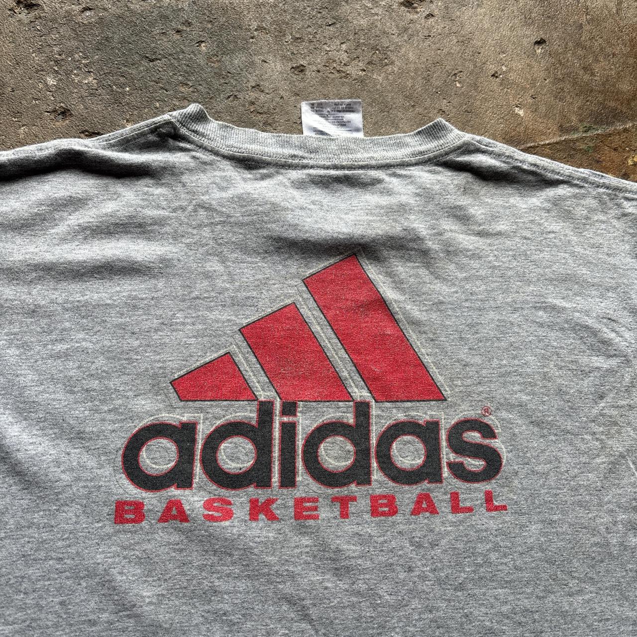 Vintage Grey Adidas Basketball graphic tee - L