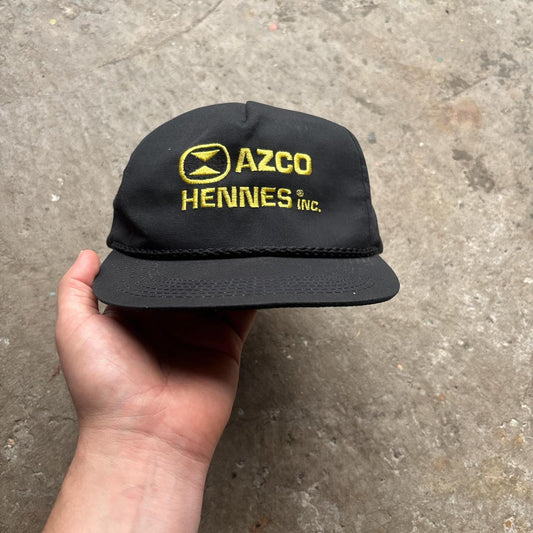 Vintage Black Cap with company logo embroidered - OS