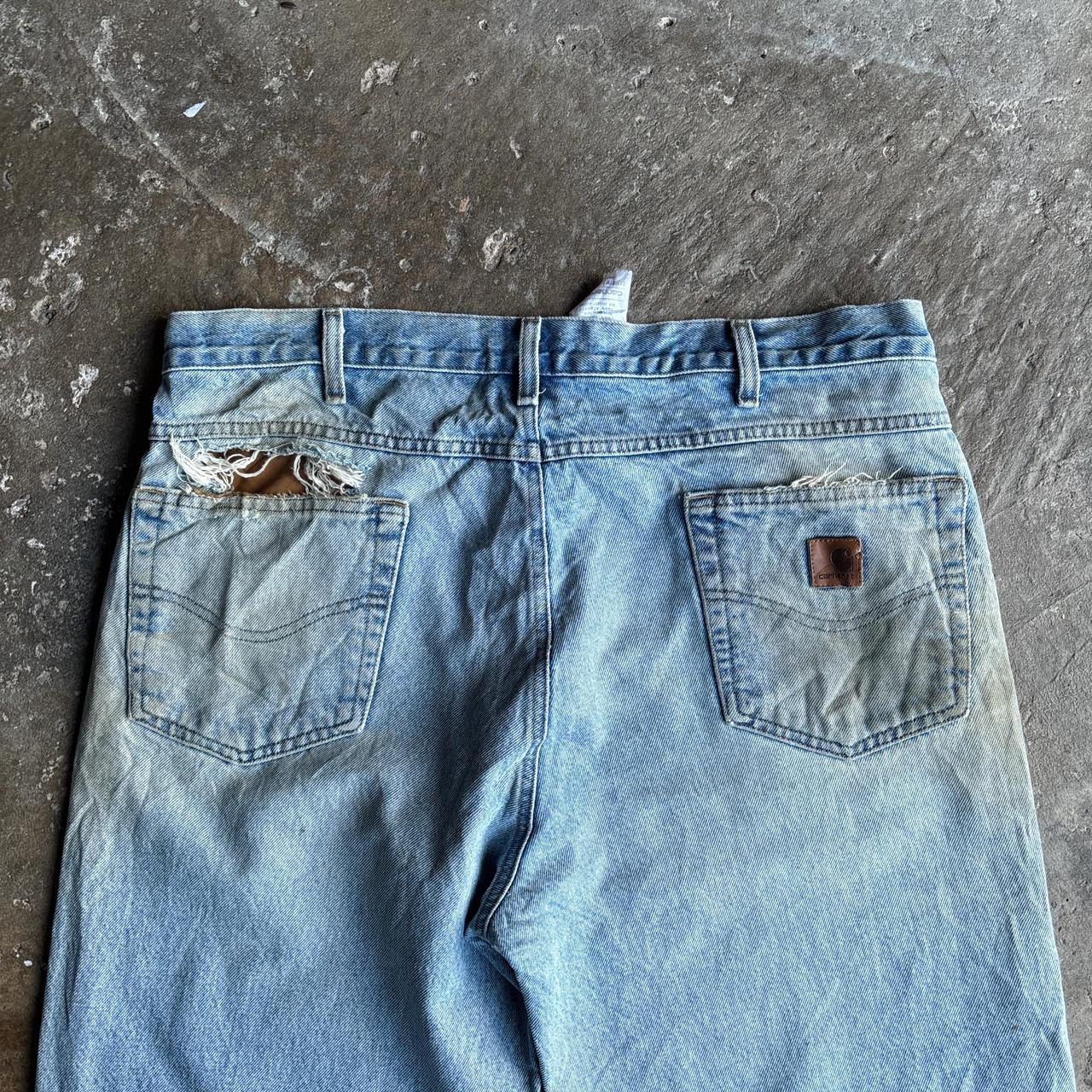 Blue Denim Heavily Distressed Dickies Carhartt