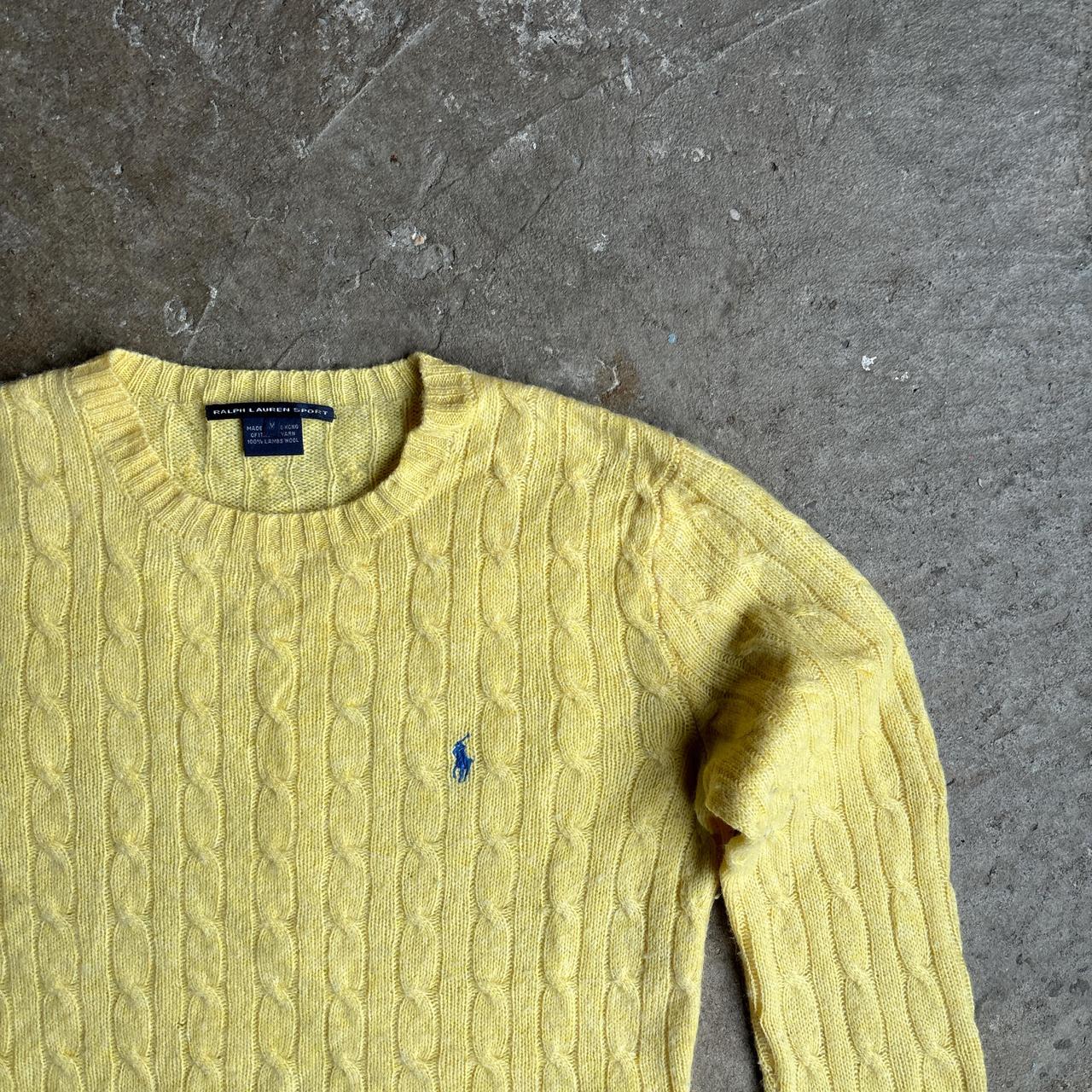Yellow Ralph Lauren Sport Cable Knit Jumper - M (women’s)