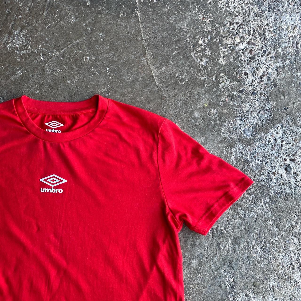 Red Umbro Logo Design T-Shirt - S