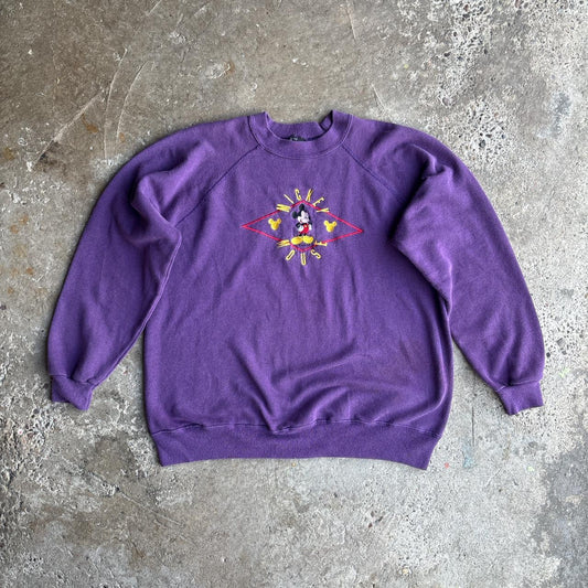 Purple Disney Mickey Mouse Sweatshirt - L