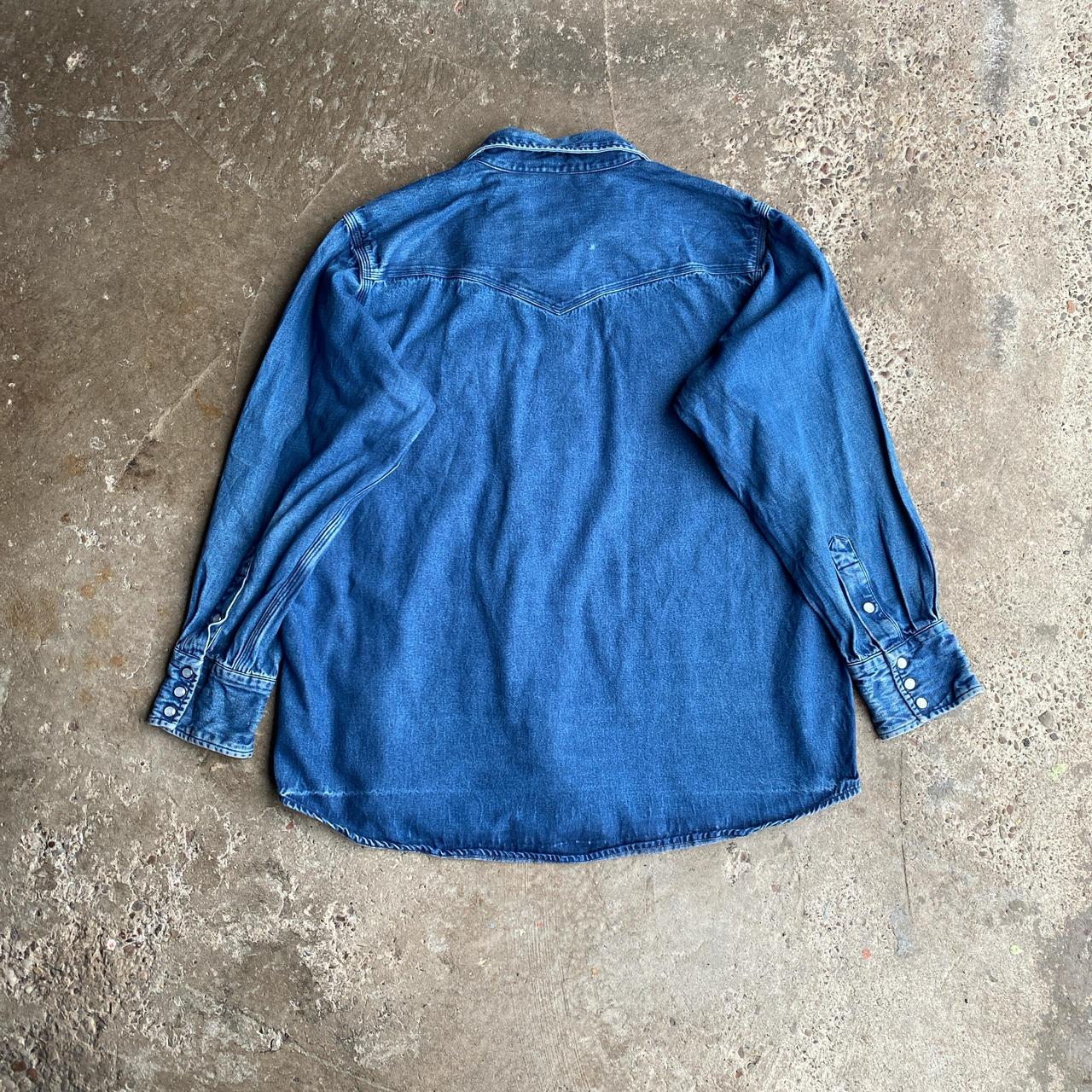 Blue Denim Carhartt Long-Sleeve Shirt - XL