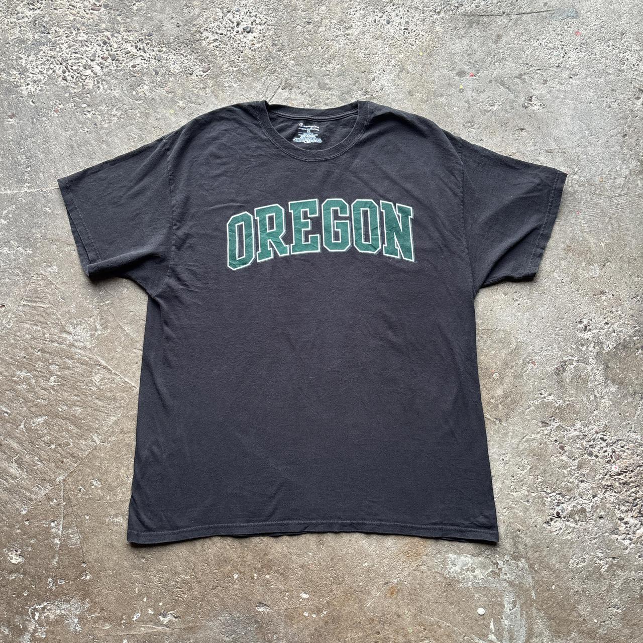 Black Champion t-shirt with Oregon graphic - XL
