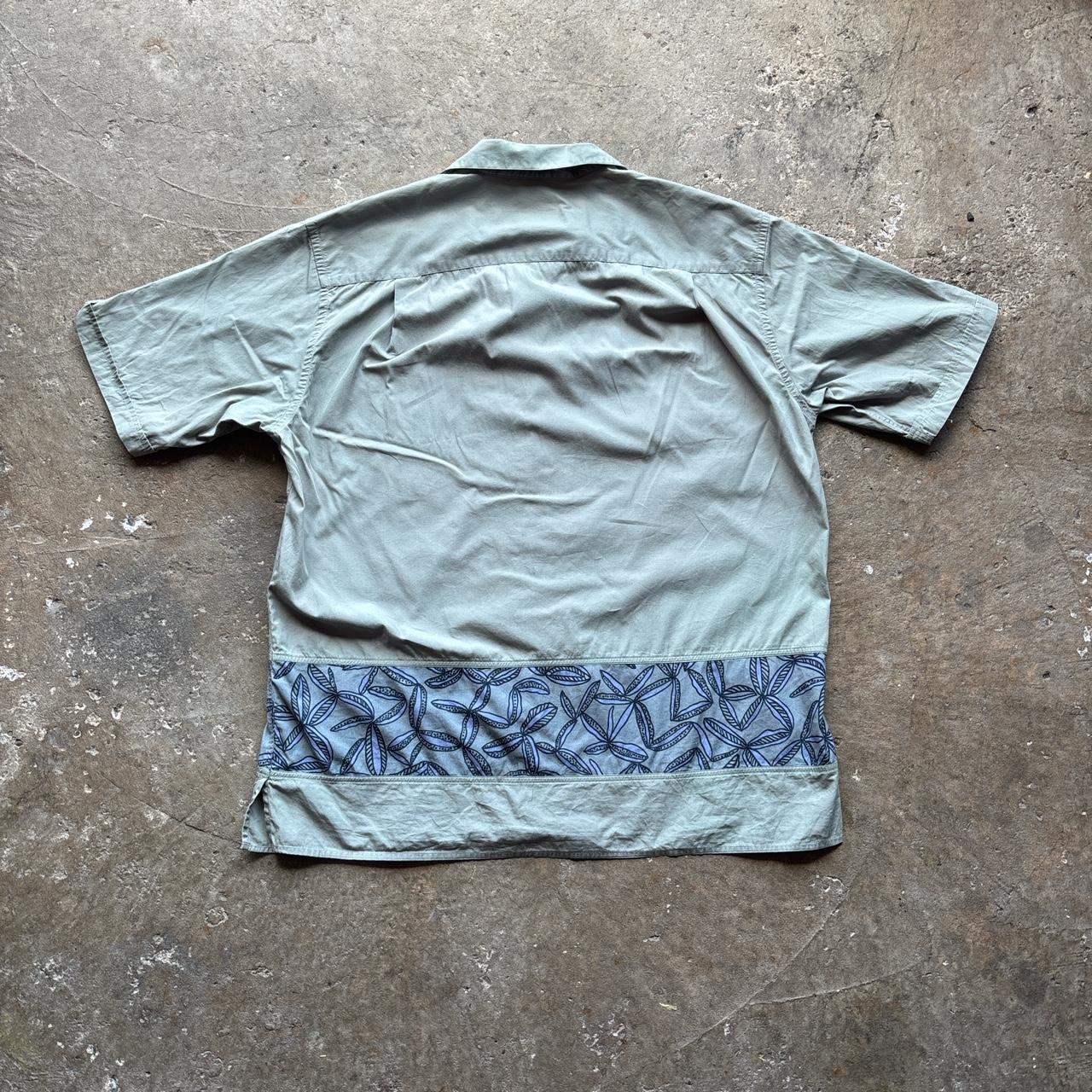 Light Green Patterned Lacoste Short Sleeve Shirt