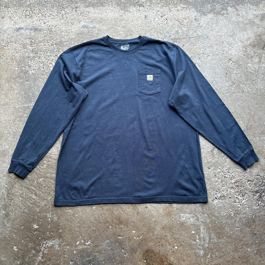 Navy Carhartt long-sleeve top - XXXL