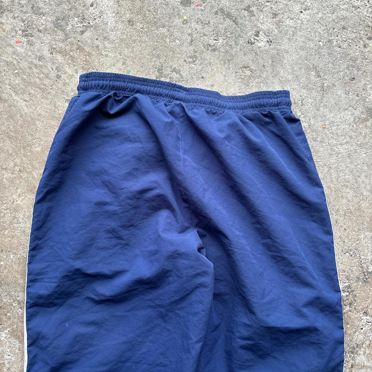 00s navy Adidas track pants with embroidered logo