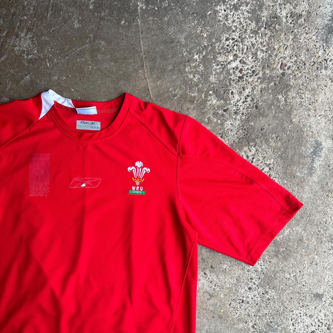 Red Wales Reebok 2007 Rugby Union Shirt - XL