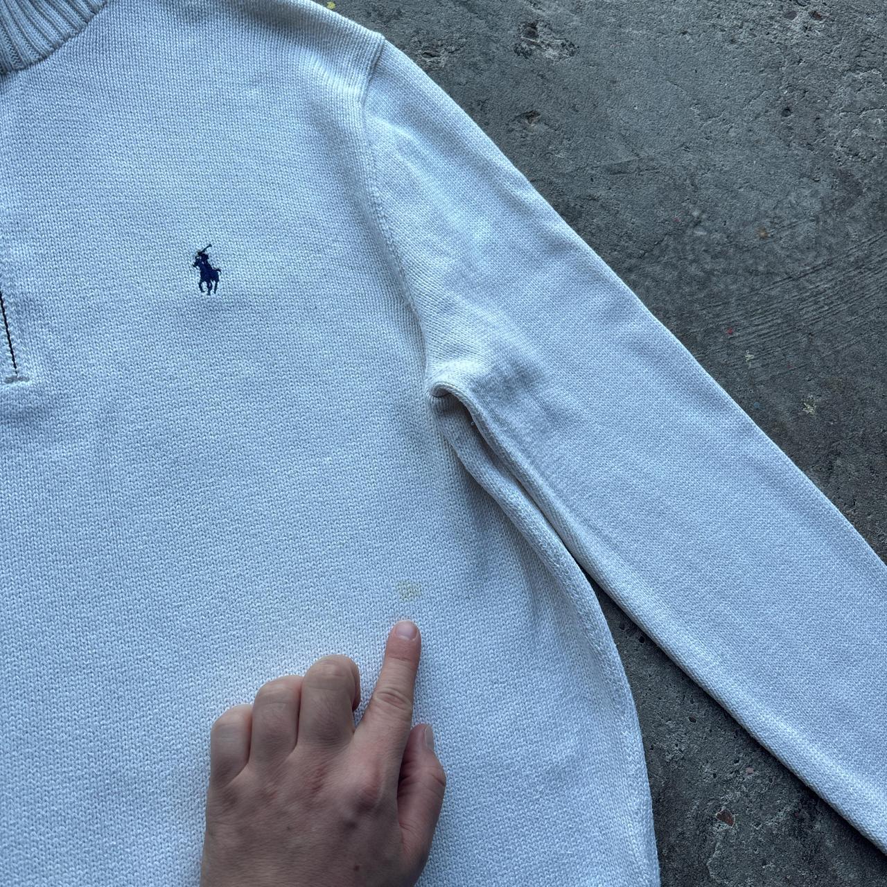 Cream Polo Ralph Lauren knitted quarter zip - L