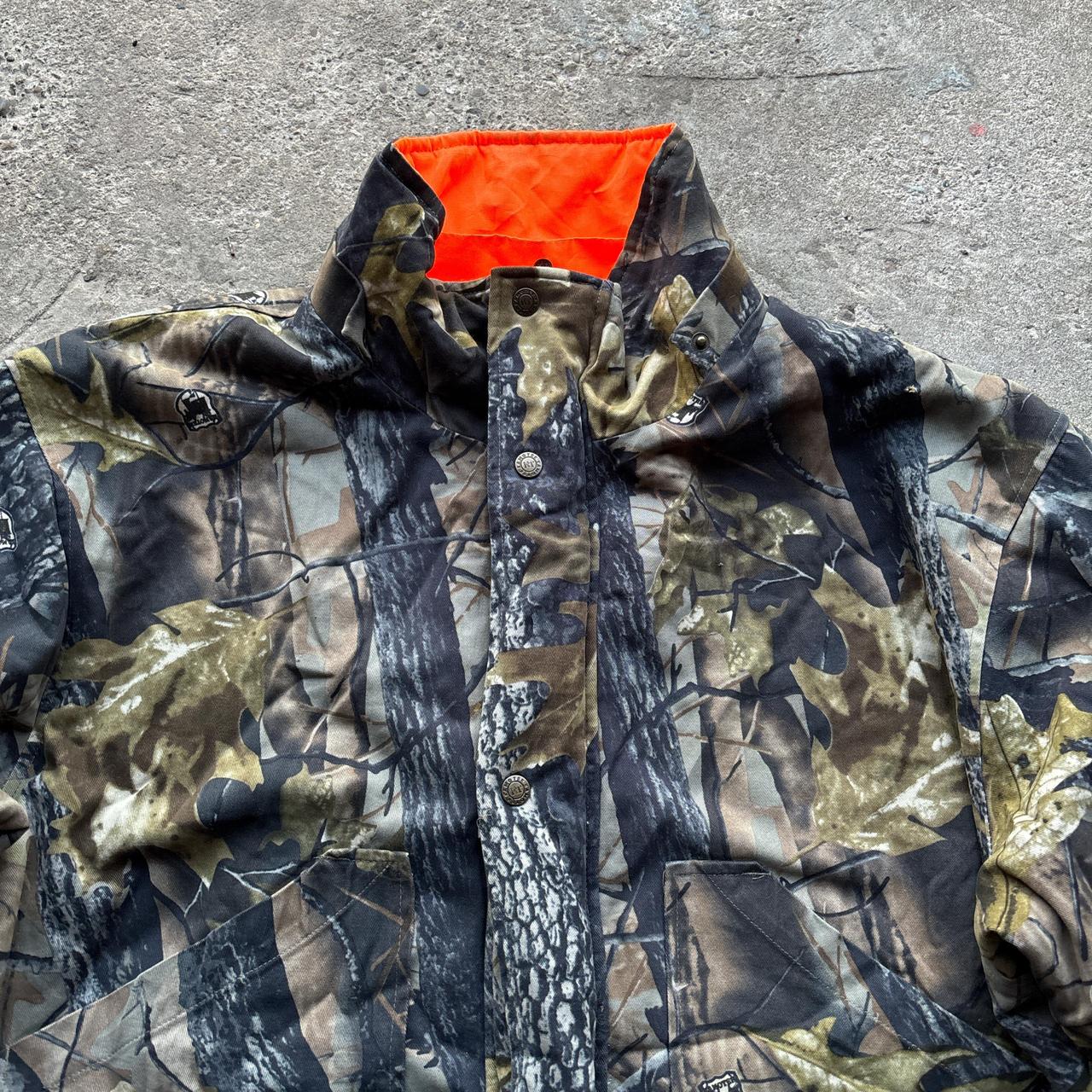 Camo and orange reversible Kamotek jacket