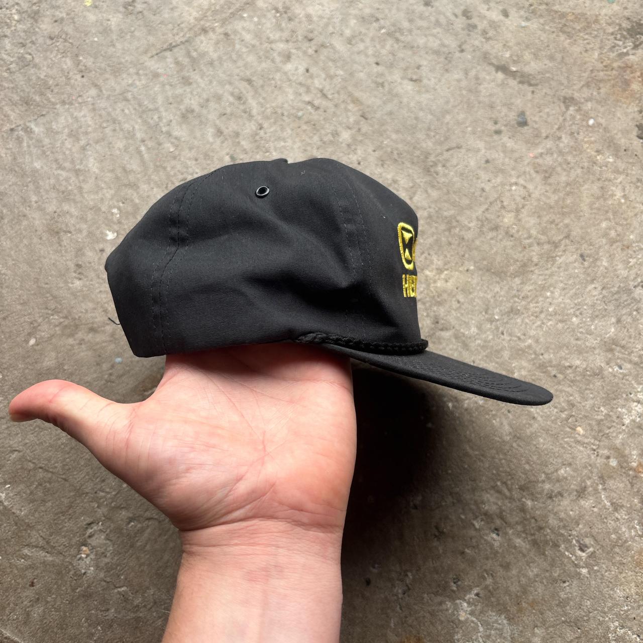 Vintage Black Cap with company logo embroidered - OS