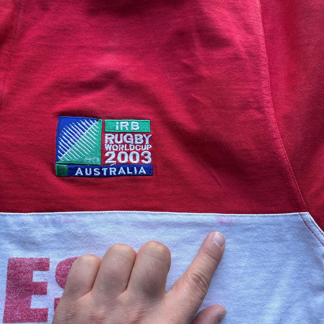 Red 2003 Wales Rugby World Cup Jersey - L