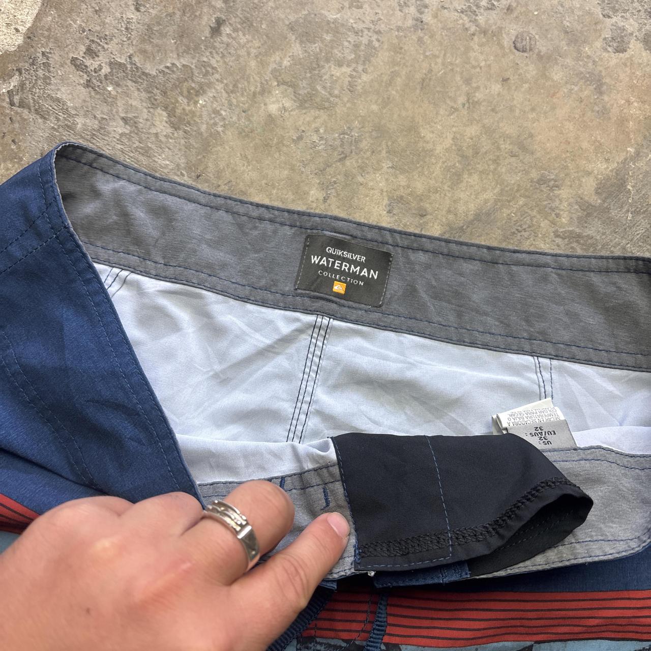Blue Quiksilver board shorts with Hawaiian style - W32