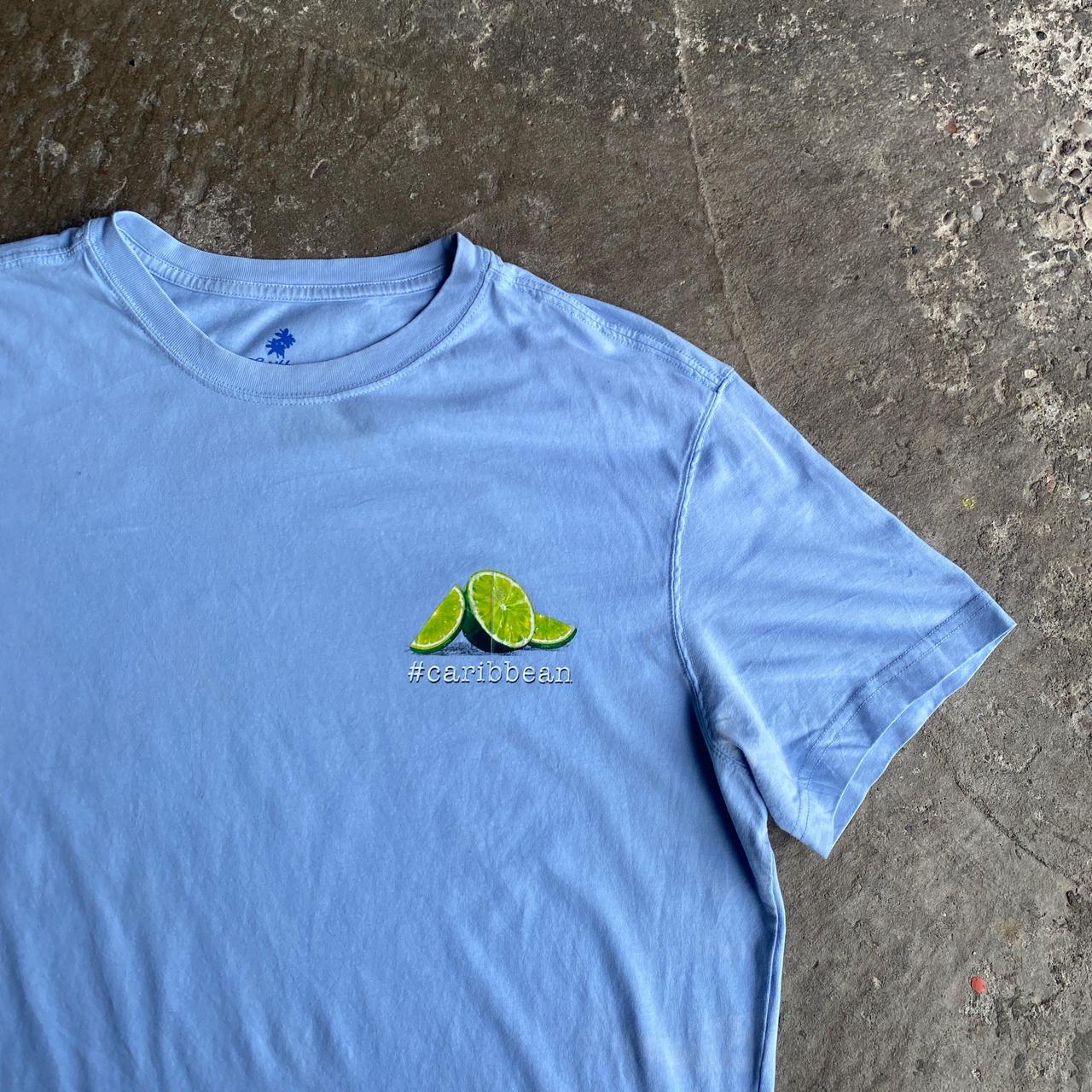 Light Blue Graphic Beer T-Shirt - L