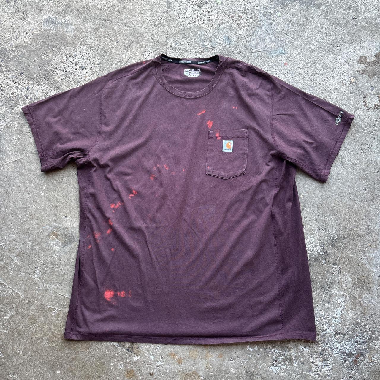 Burgundy Carhartt pocket tee