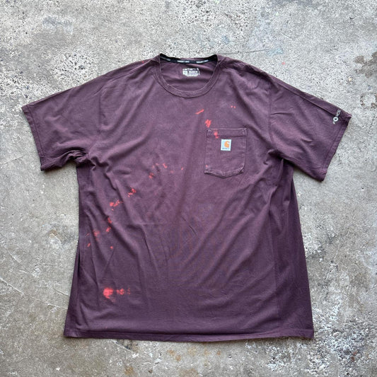 Burgundy Carhartt pocket tee
