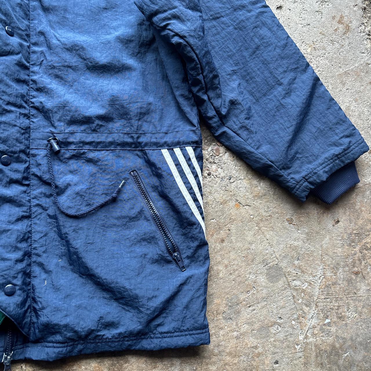 90s Adidas vintage blue and white jacket