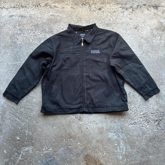 Black workwear jacket with corduroy collar - XXXL
