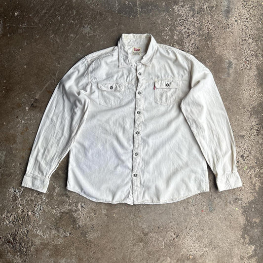 White Levi’s Cotton Button Up Shirt - 2XL