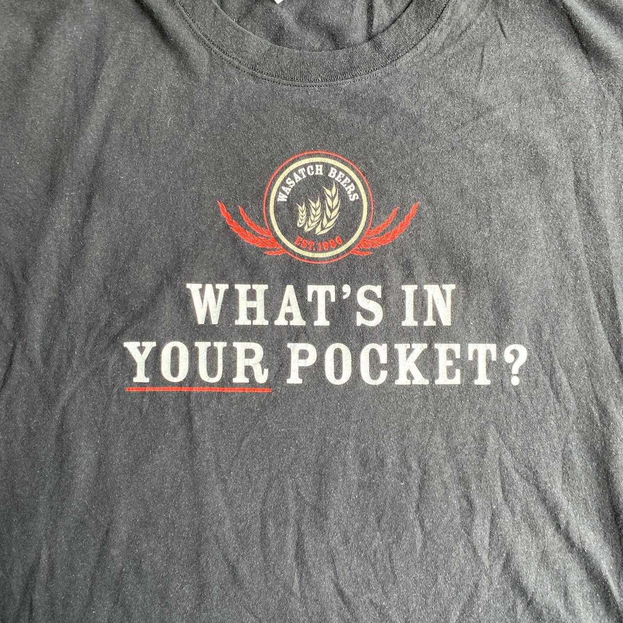 Black ‘What’s in Your Pocket’ Graphic Bar T-Shirt
