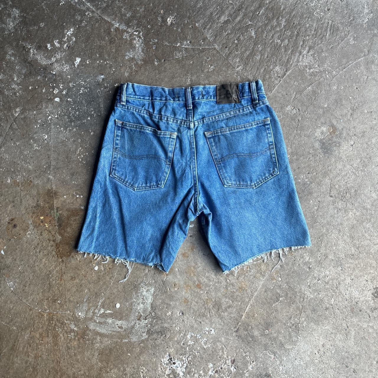 Blue Denim Lee Cut Jean Shorts