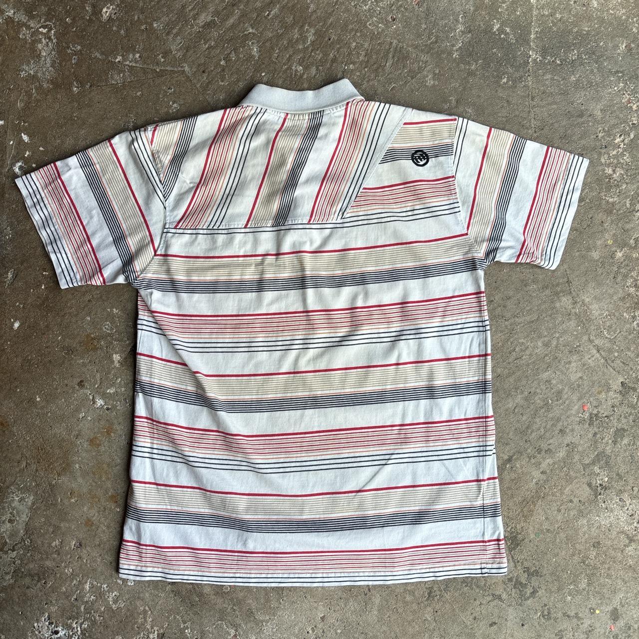 00s Animal striped Polo shirt