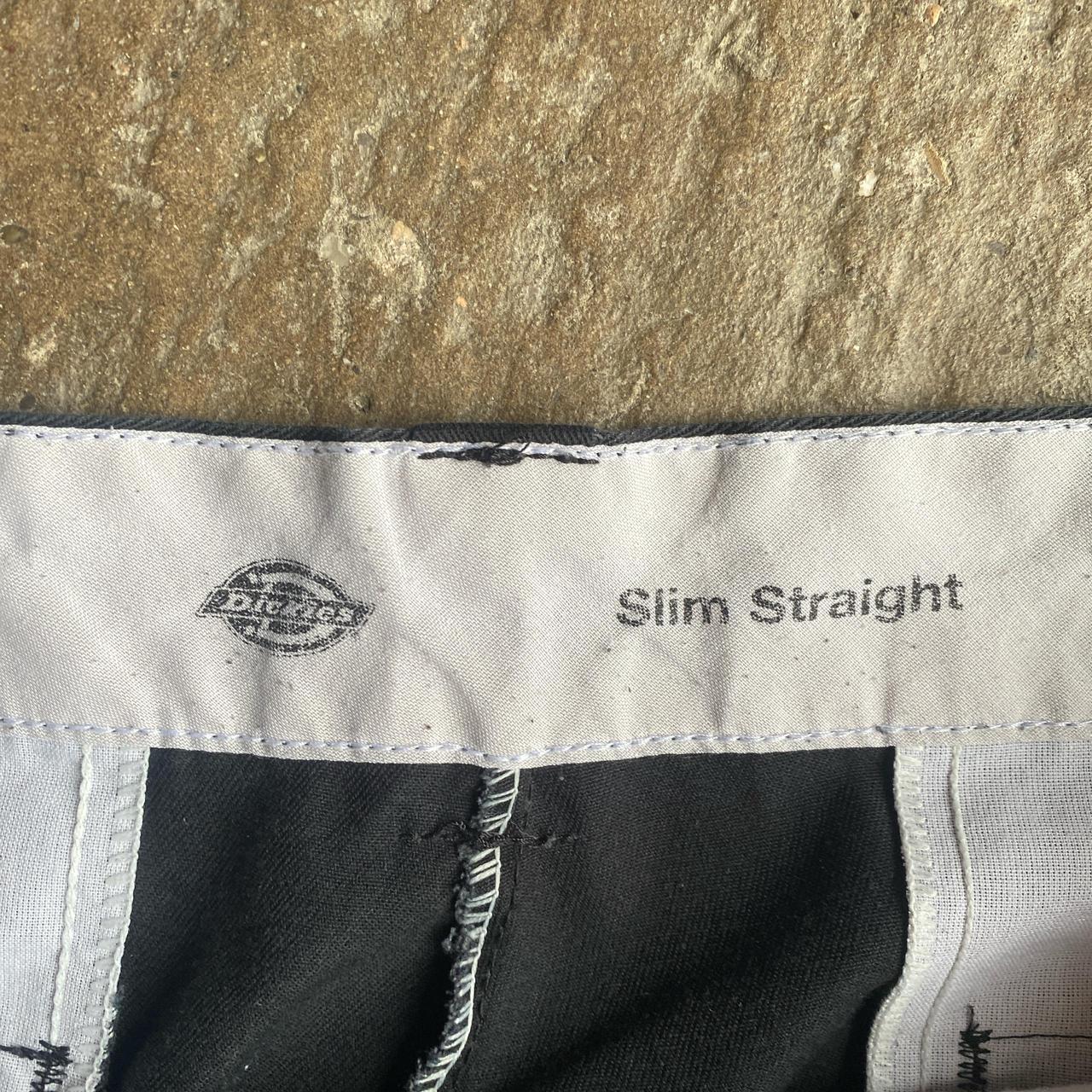 Black Slim Straight Dickies Trousers - W32