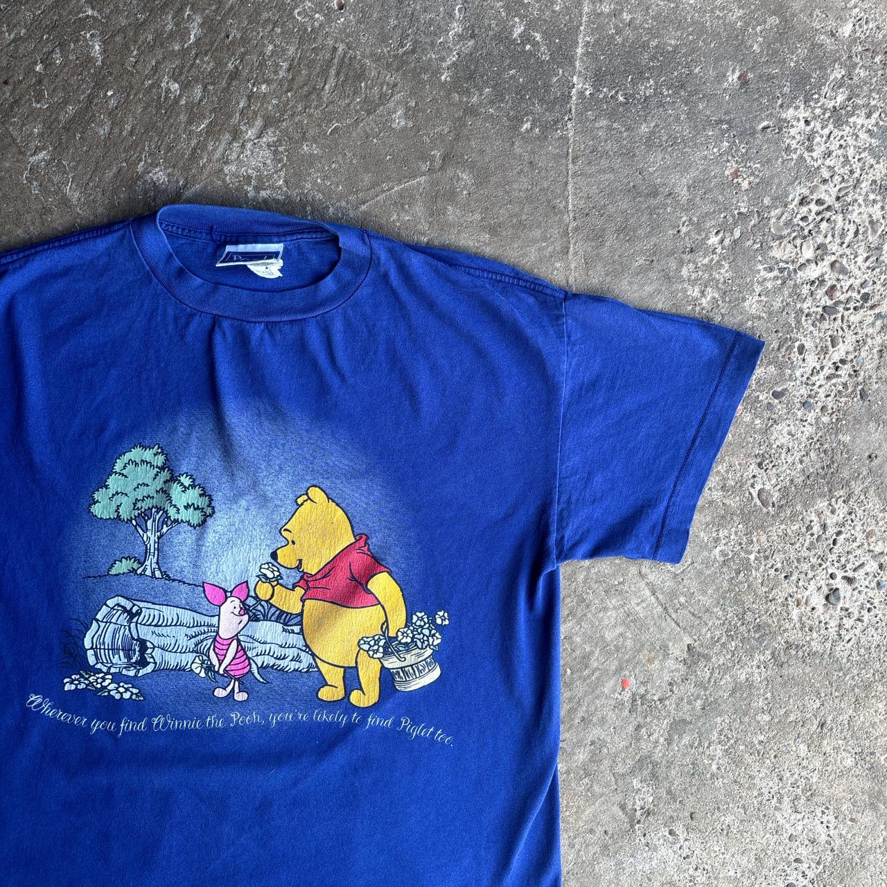 Blue Winnie the Pooh Graphic T-Shirt - L