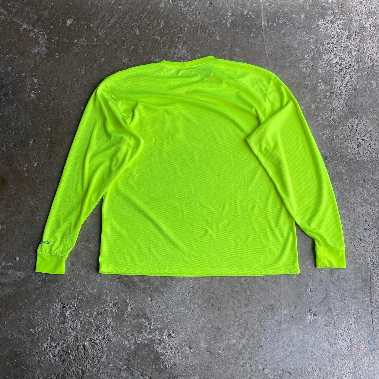 Luminous Yellow Carhartt Long-Sleeve Single Pocket T-Shirt - L
