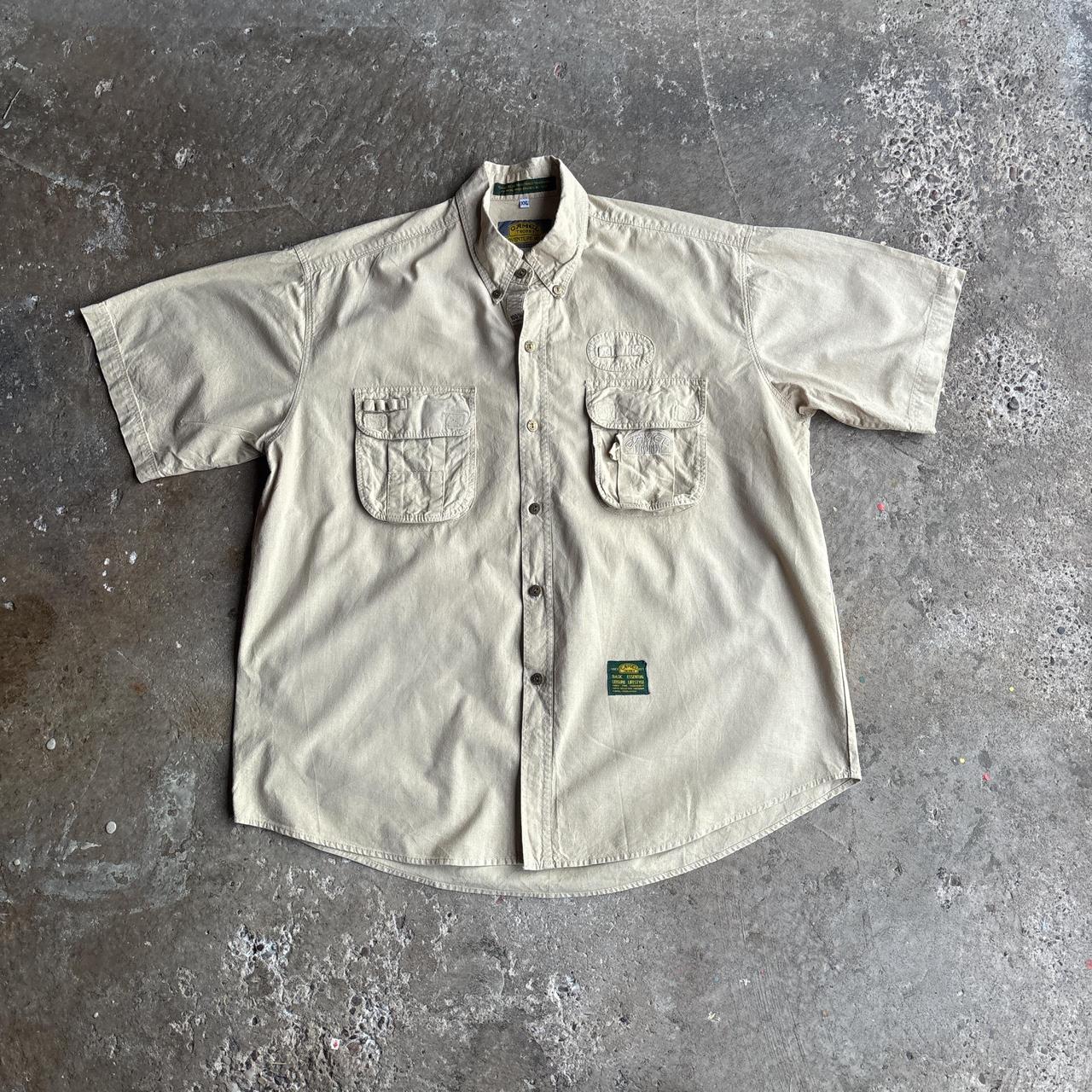 Vintage Cream Camel Workwear Shirt