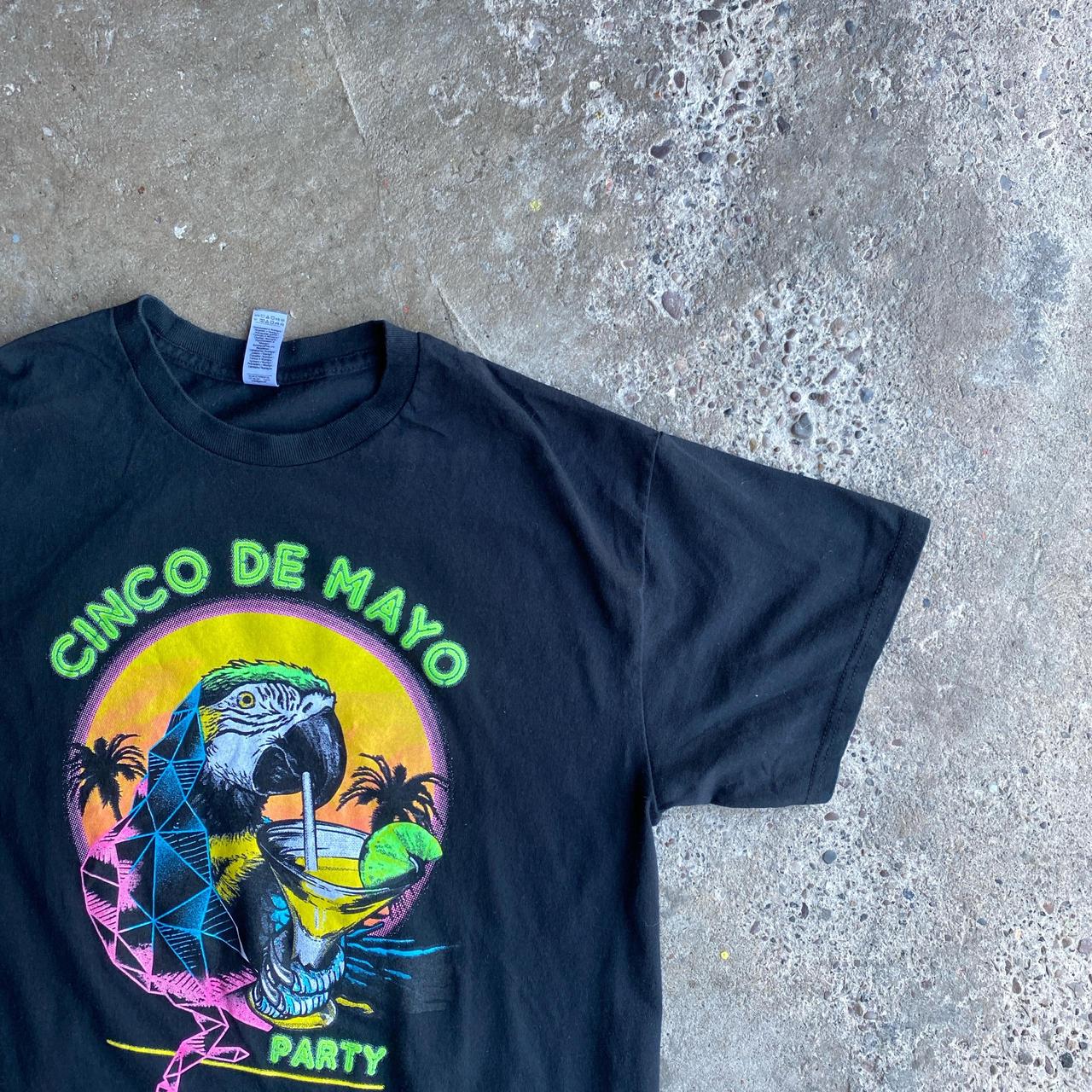 Black Cinco de Mayo Graphic T-Shirt - L
