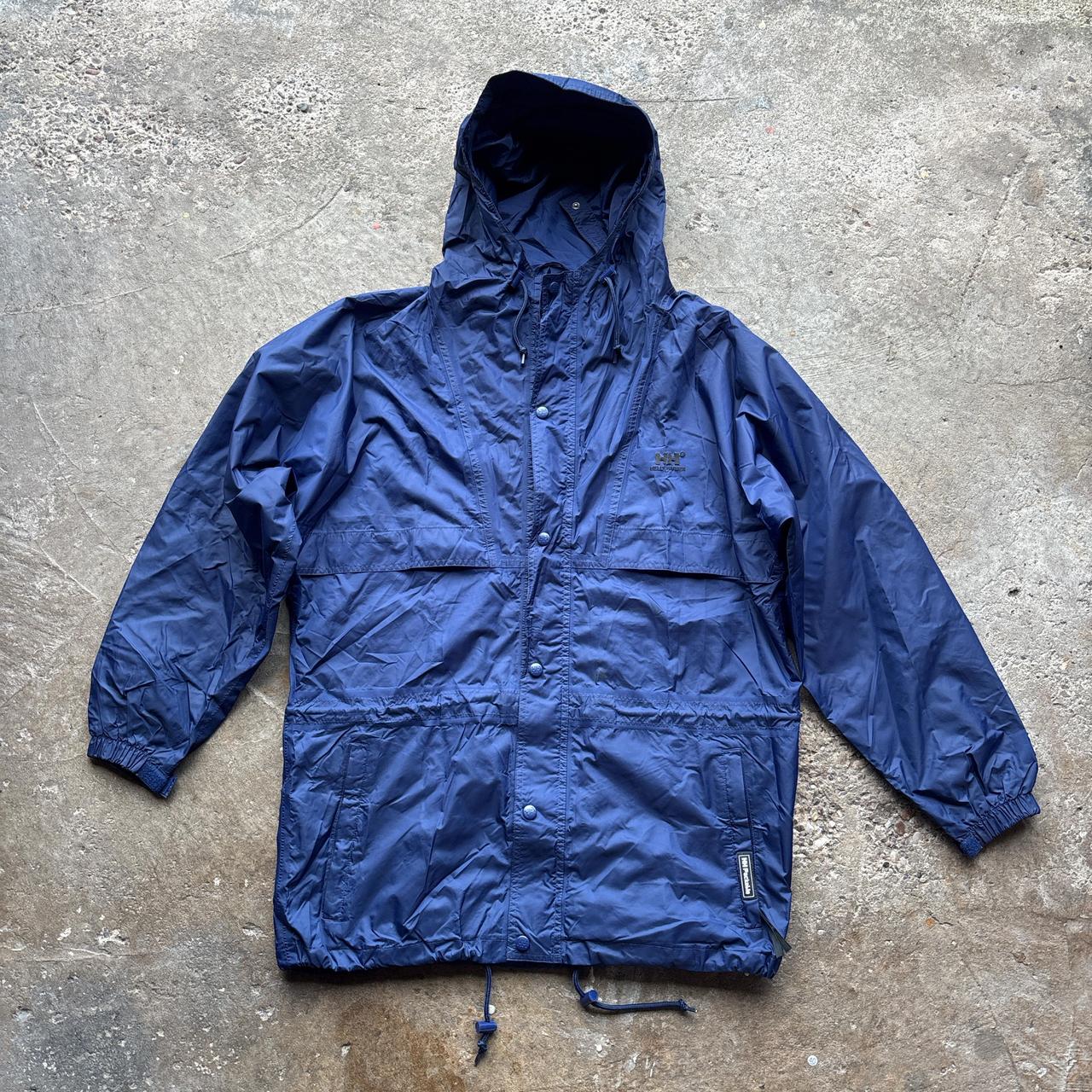 Blue vintage Helly Hansen lightweight windbreaker jacket