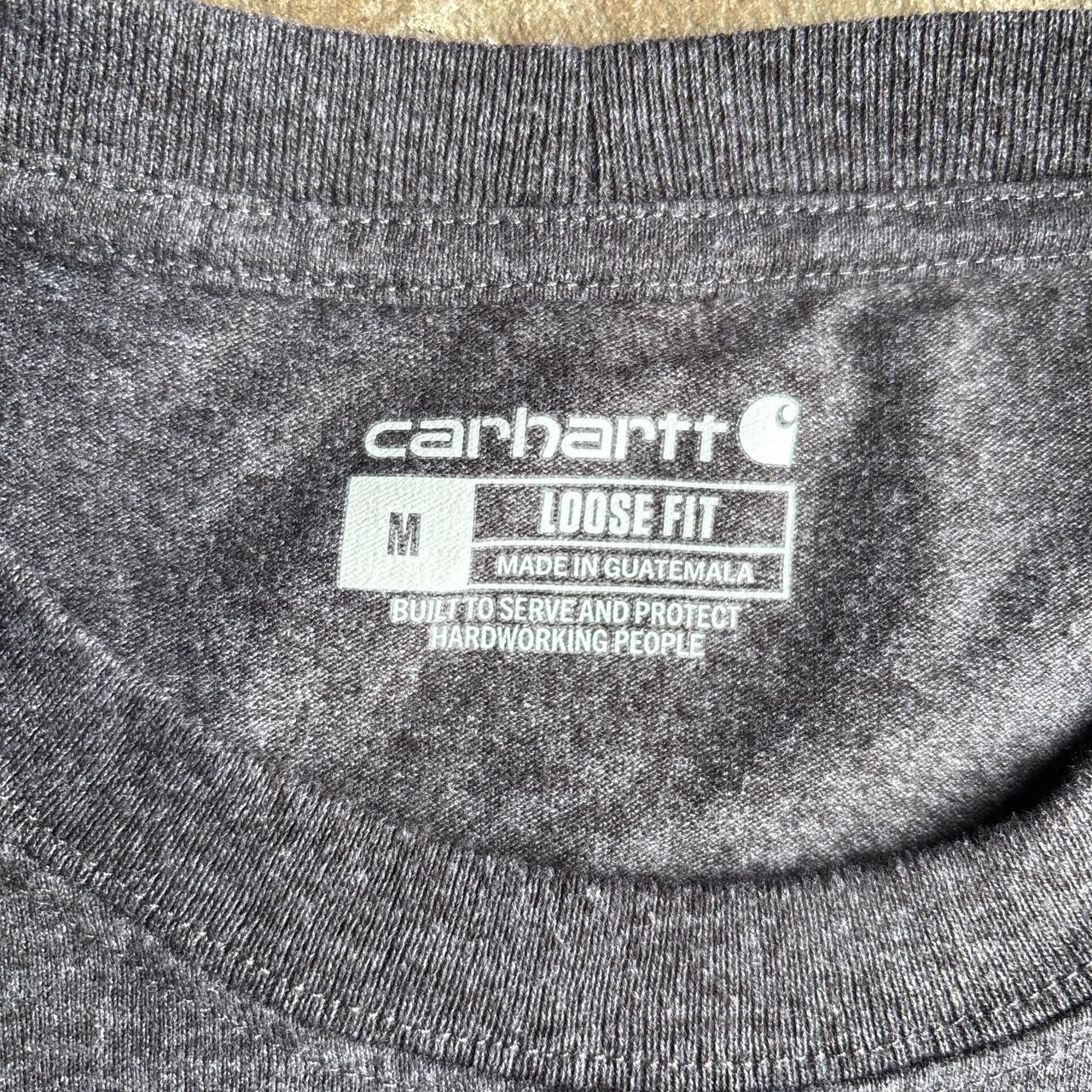 Grey Carhartt Long-Sleeve Embroidered T-Shirt - M