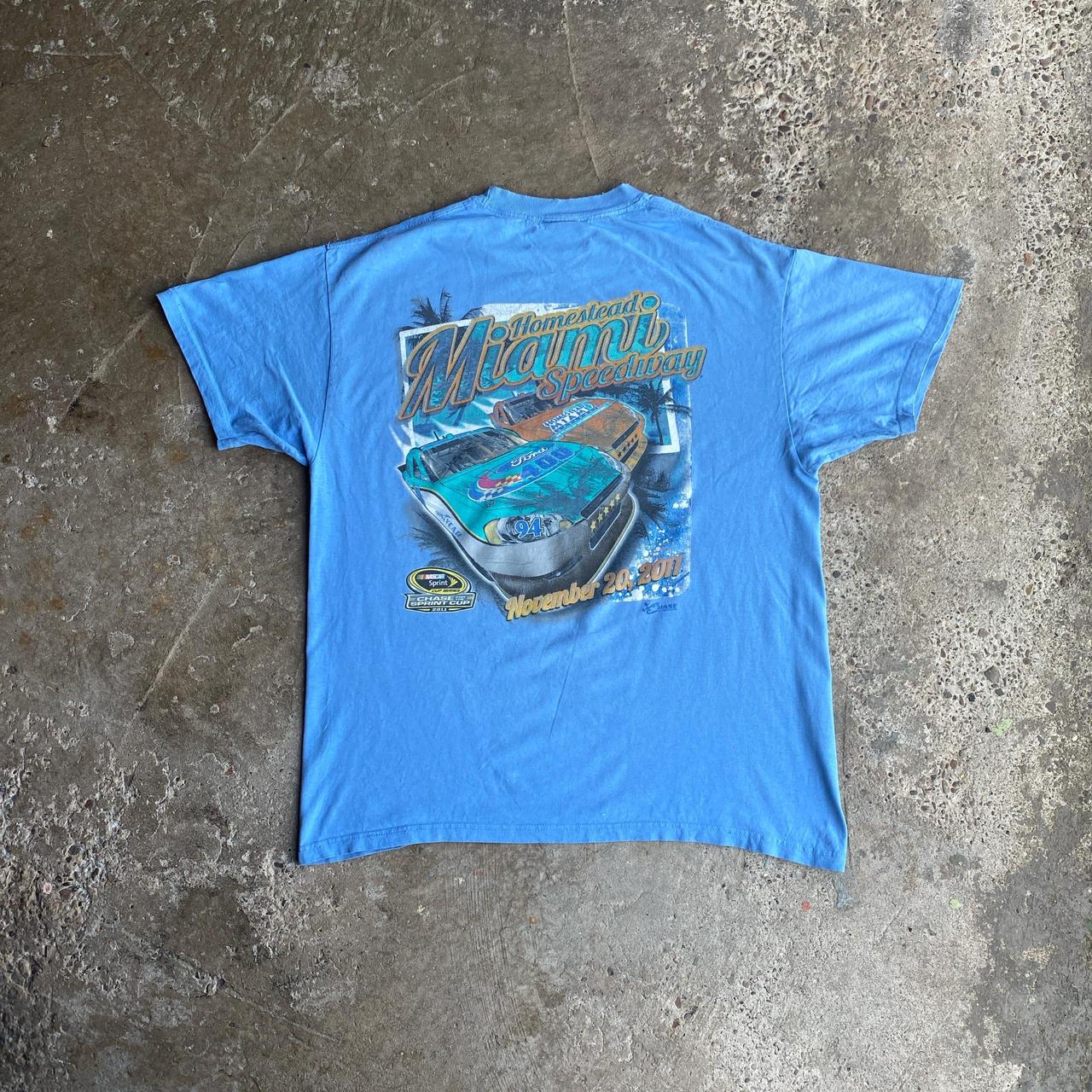 Vintage Blue Ford Graphic NASCAR T-Shirt - L